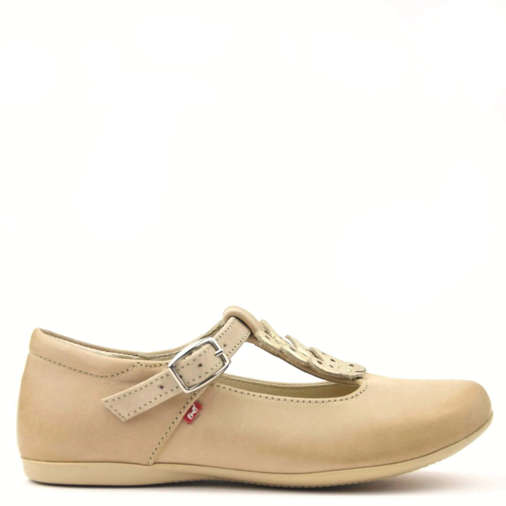 (2163-4B) Emel beige butterfly balerina