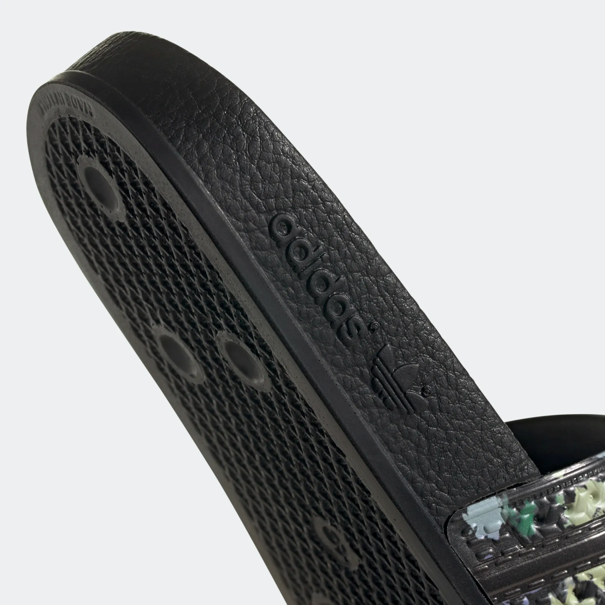 Adidas Adilette Slides - Core Black / Floral