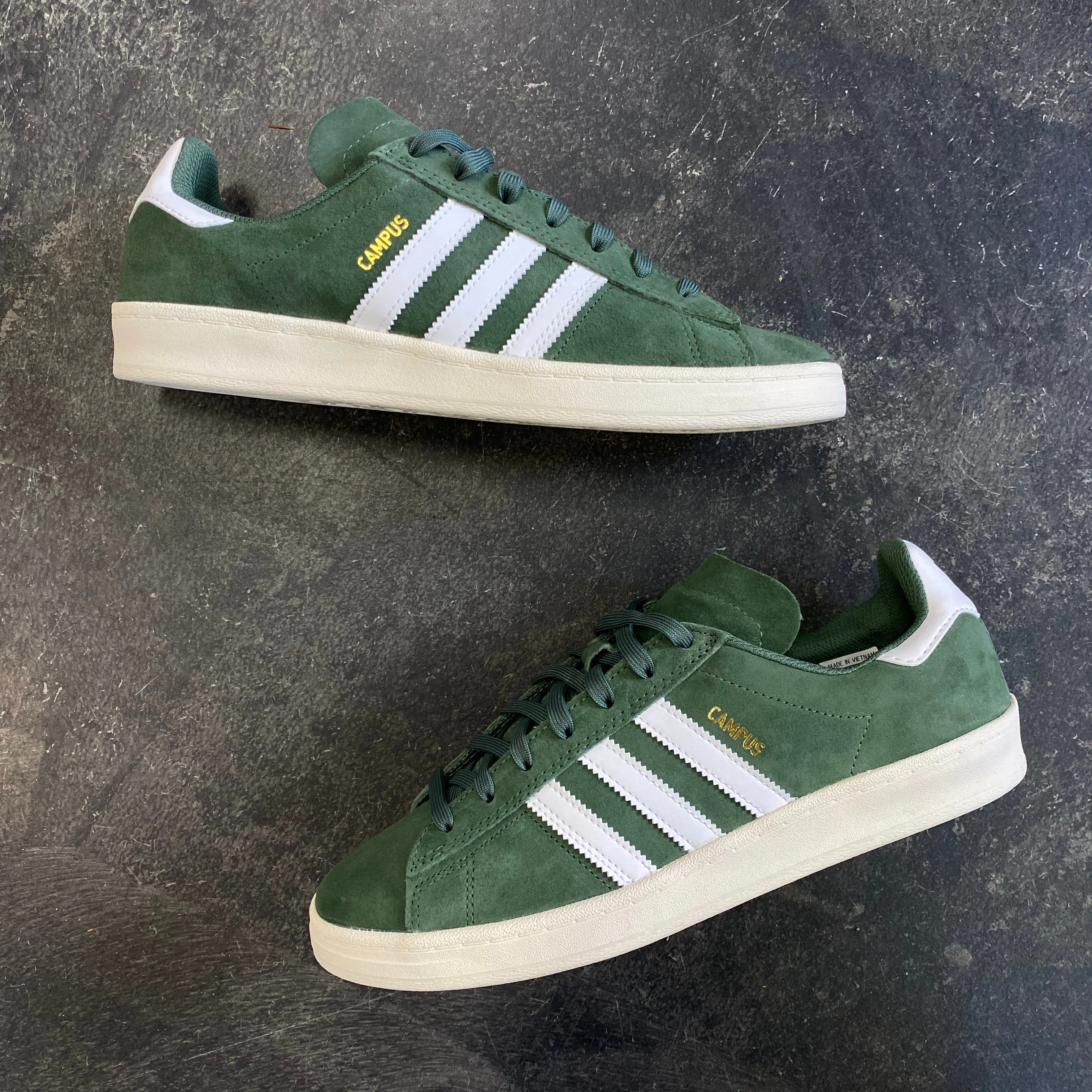 Adidas Campus ADV Green Suede Greoxi/Ftwwht