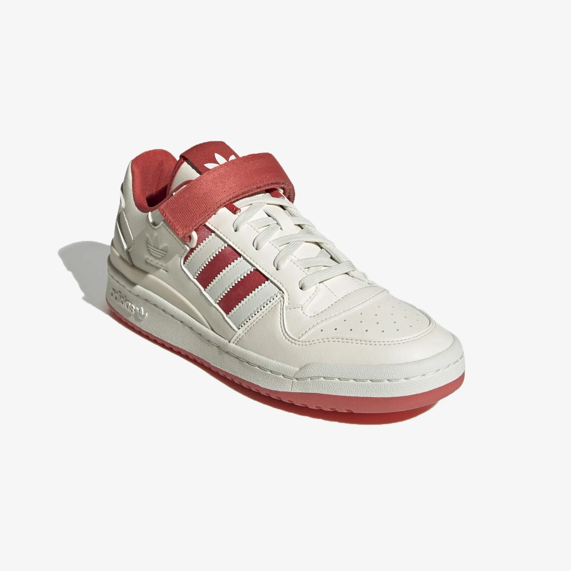 Adidas Originals | FORUM LOW  { CHALK WHITE / CREW RED