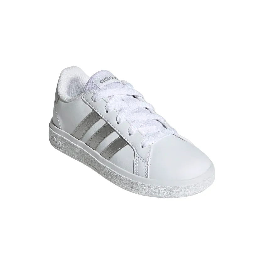 Adidas retro tennis sneakers for girls GW6506 white-silver