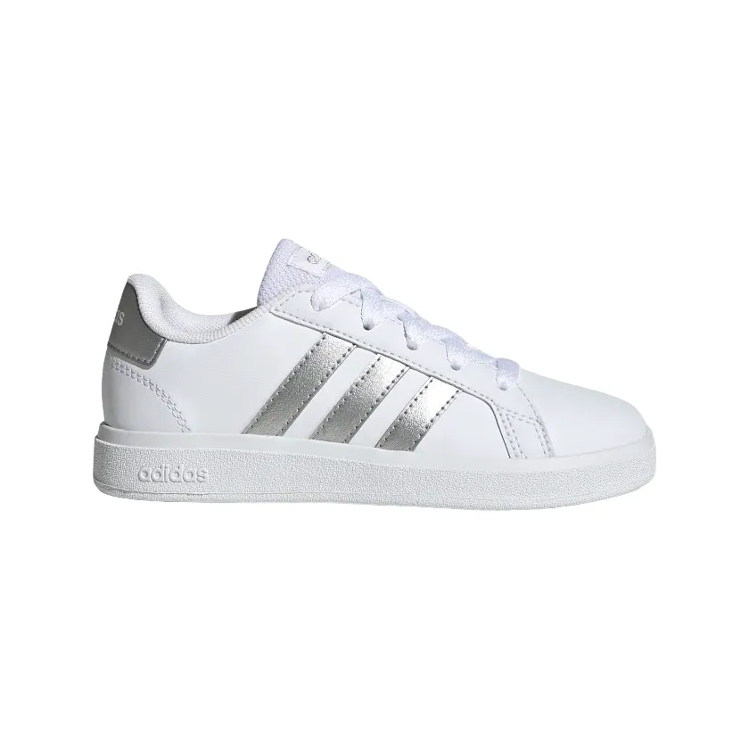 Adidas retro tennis sneakers for girls GW6506 white-silver