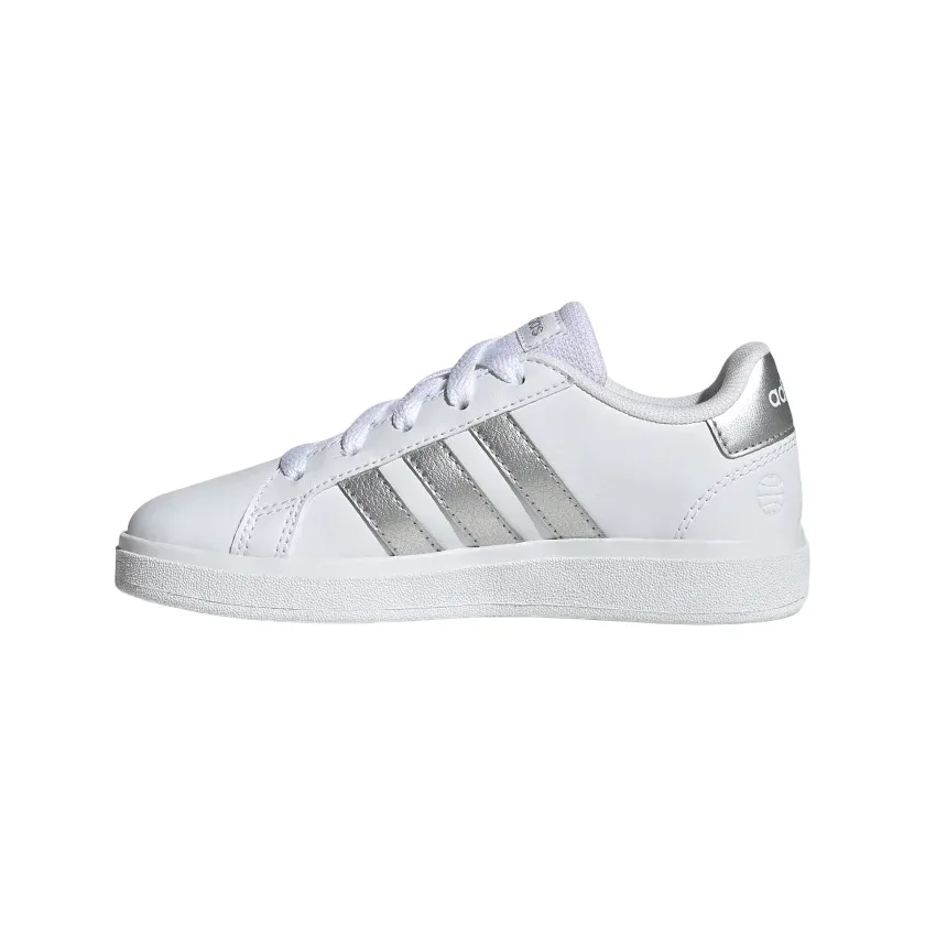 Adidas retro tennis sneakers for girls GW6506 white-silver