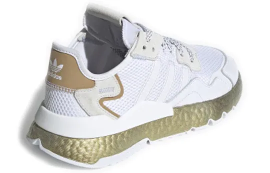 Adidas Women's Nite Jogger Shoes - Cloud White / Periwinkle Gold