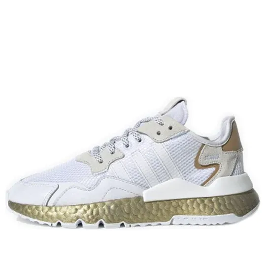 Adidas Women's Nite Jogger Shoes - Cloud White / Periwinkle Gold