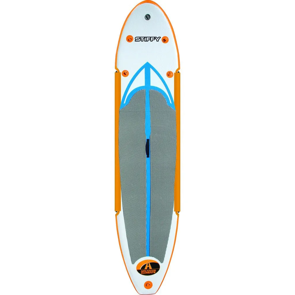 Advanced Elements Stiffy Inflatable Stand Up Paddle Board & Pump | White/Orange