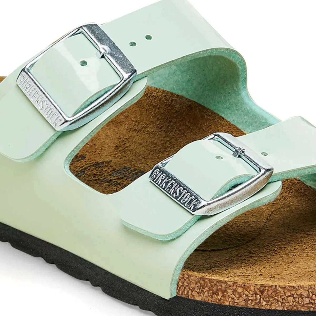 Birkenstock Girl's Arizona Patent Surf Green