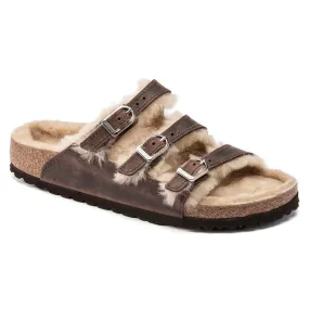 Birkenstock Women's Florida Shearling - Habana Oiled Leather