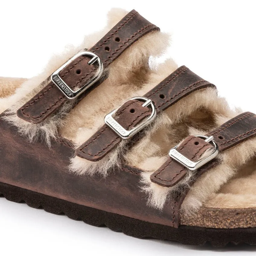 Birkenstock Women's Florida Shearling - Habana Oiled Leather