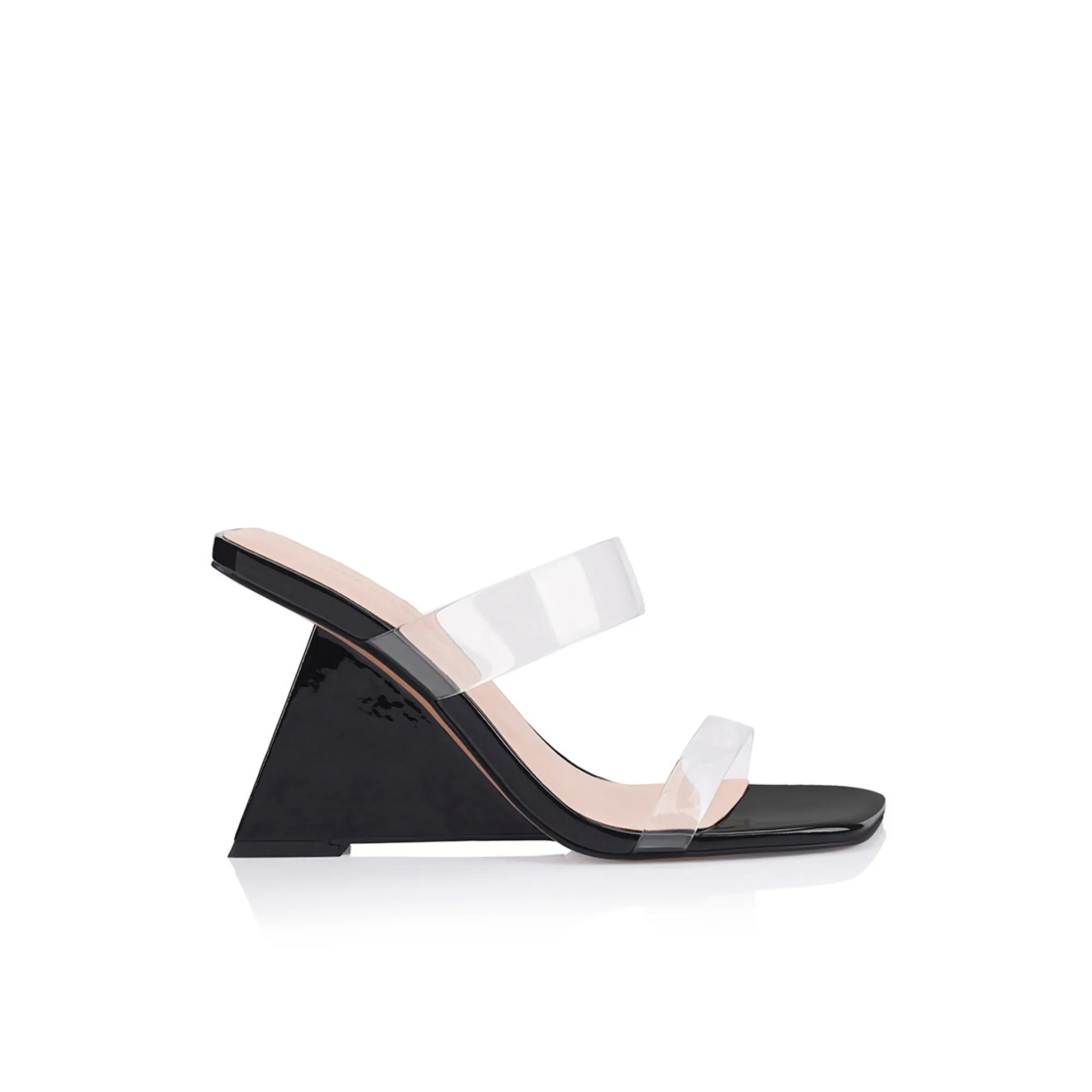 Brooke Wedge Black Patent