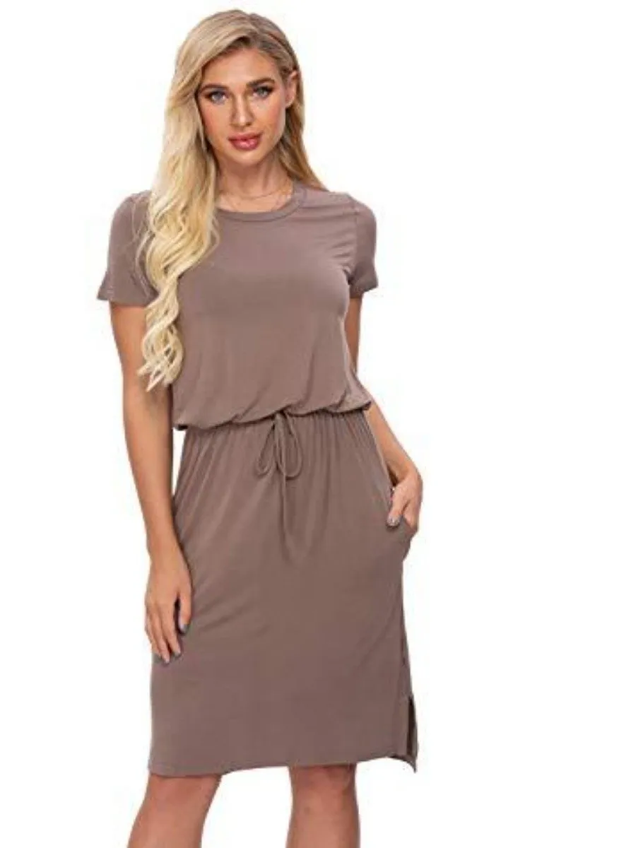 Casual Midi Dress with Pockets