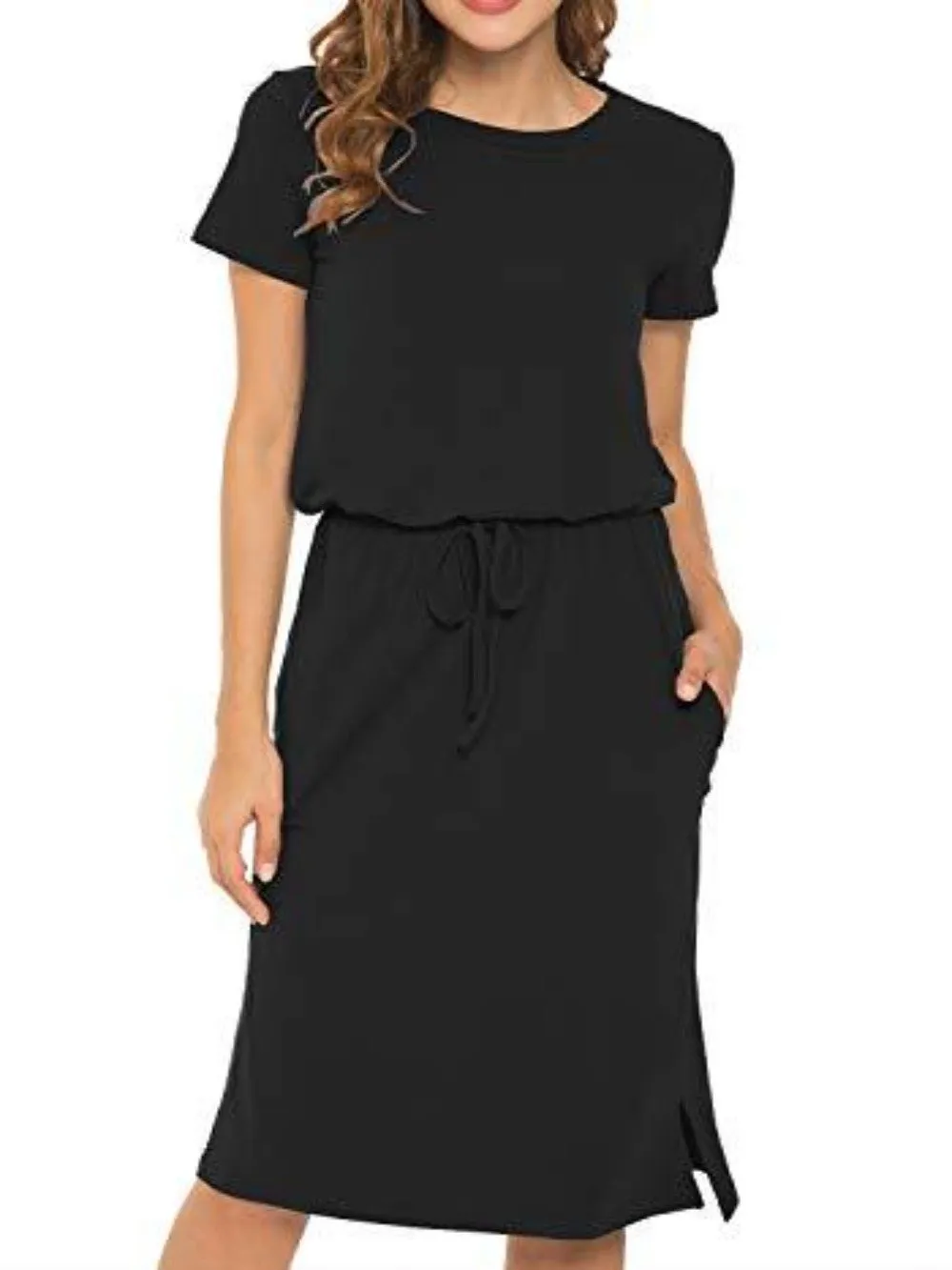 Casual Midi Dress with Pockets