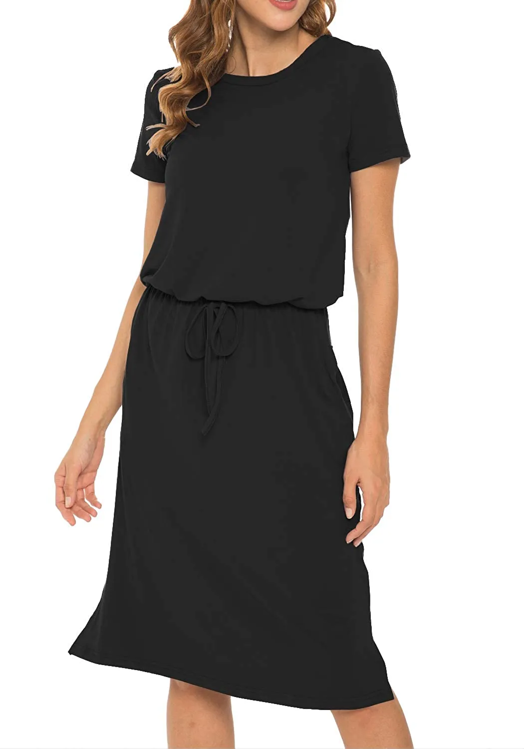 Casual Midi Dress with Pockets