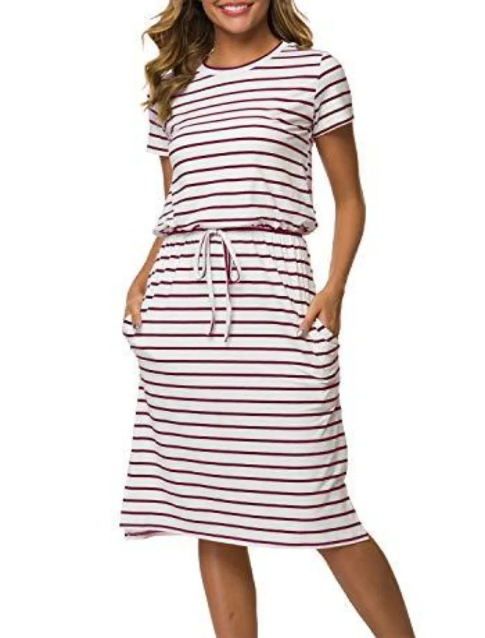 Casual Midi Dress with Pockets