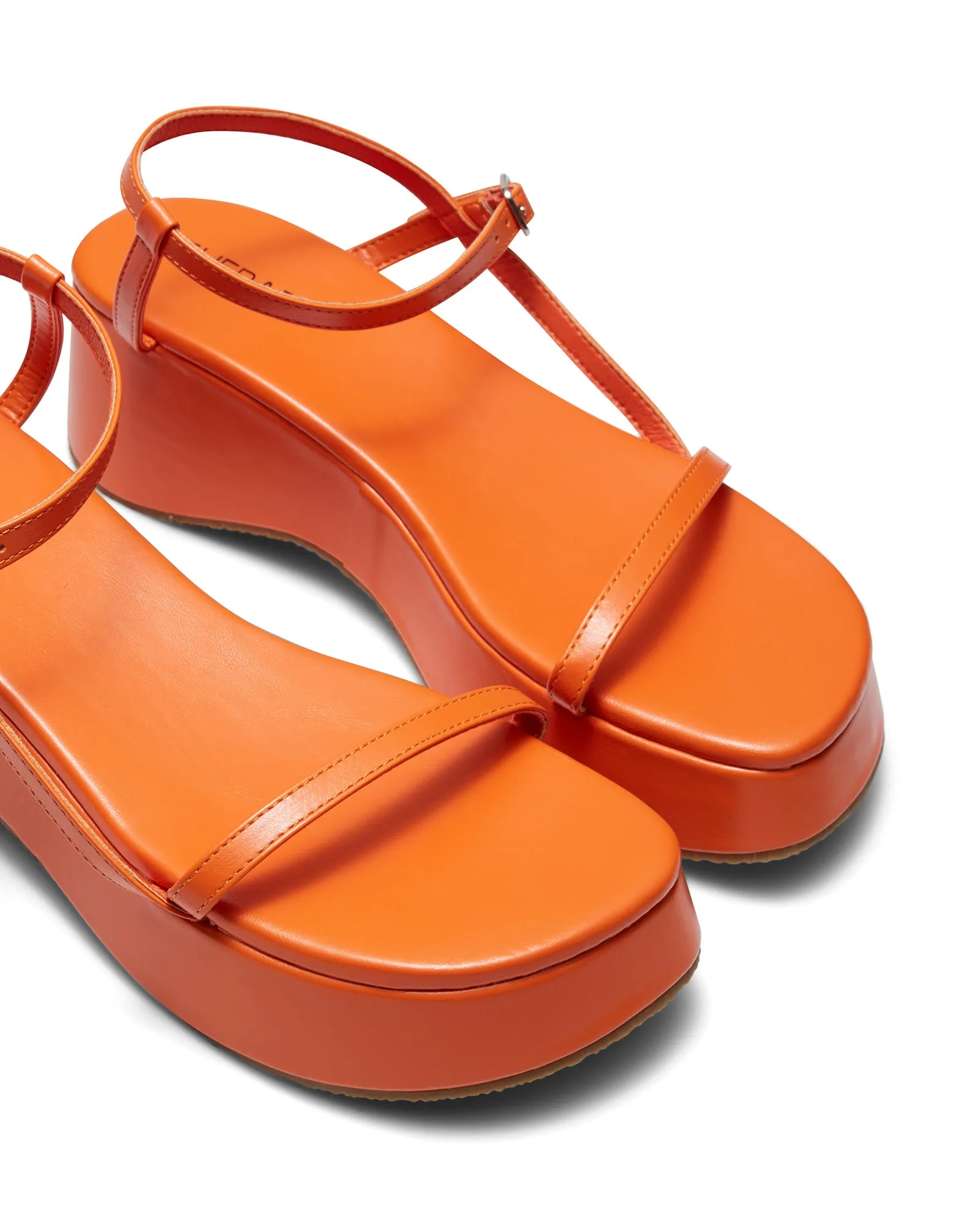 Claudia Platform Sandal Tangerine