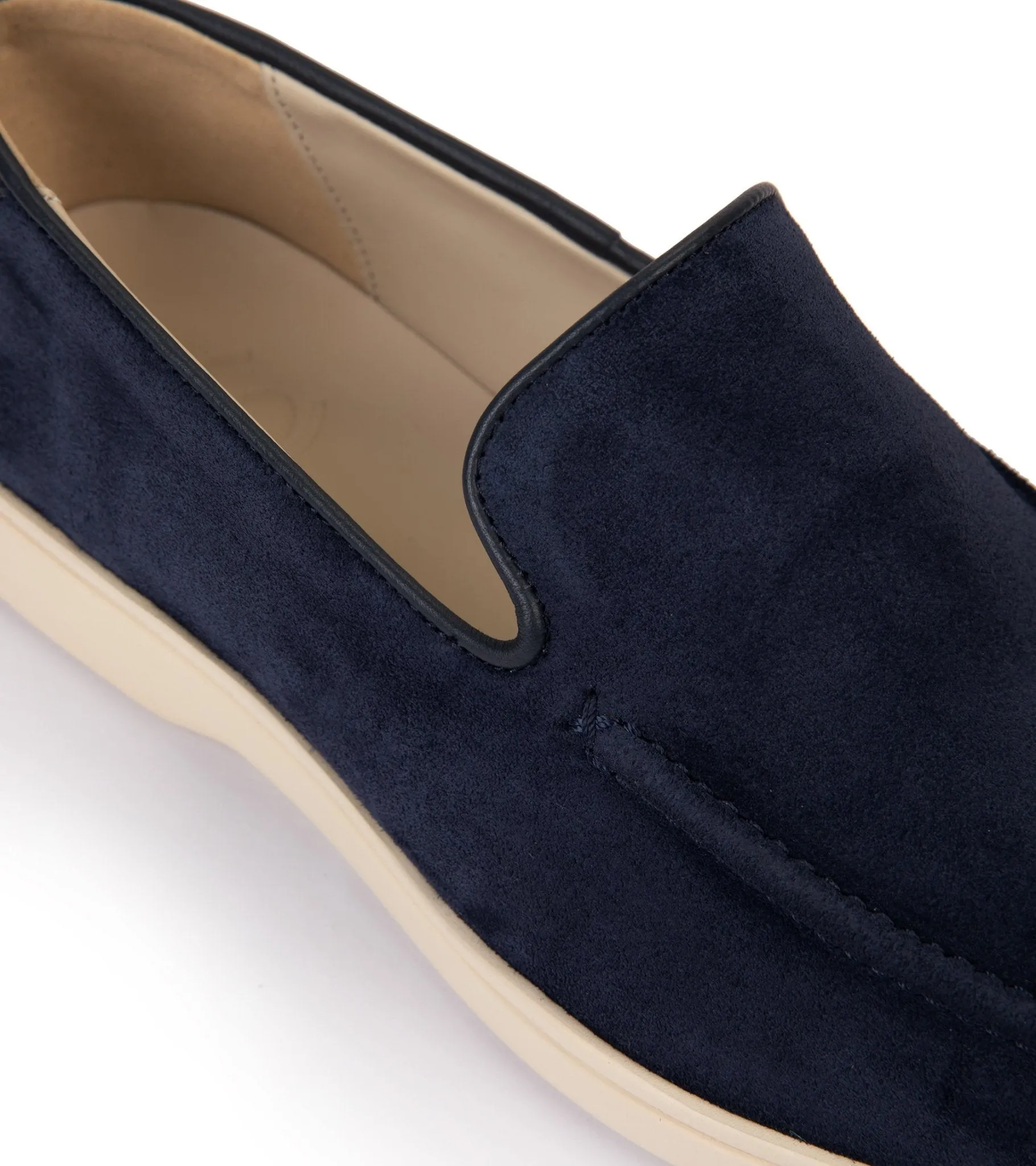 CQP Debonair Suede Slip-On Sneaker: Navy