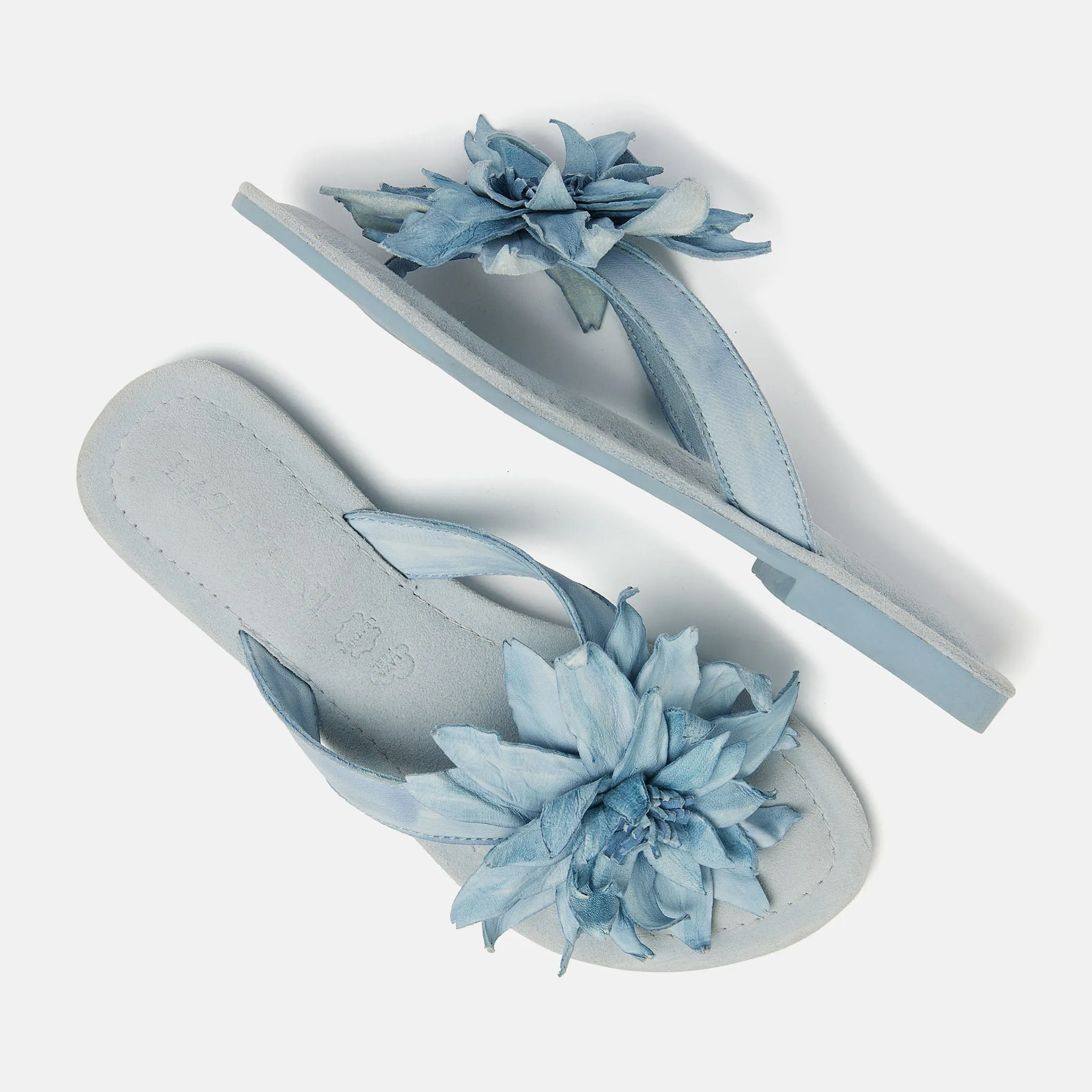 Daisy Leren Dames Slippers Blue