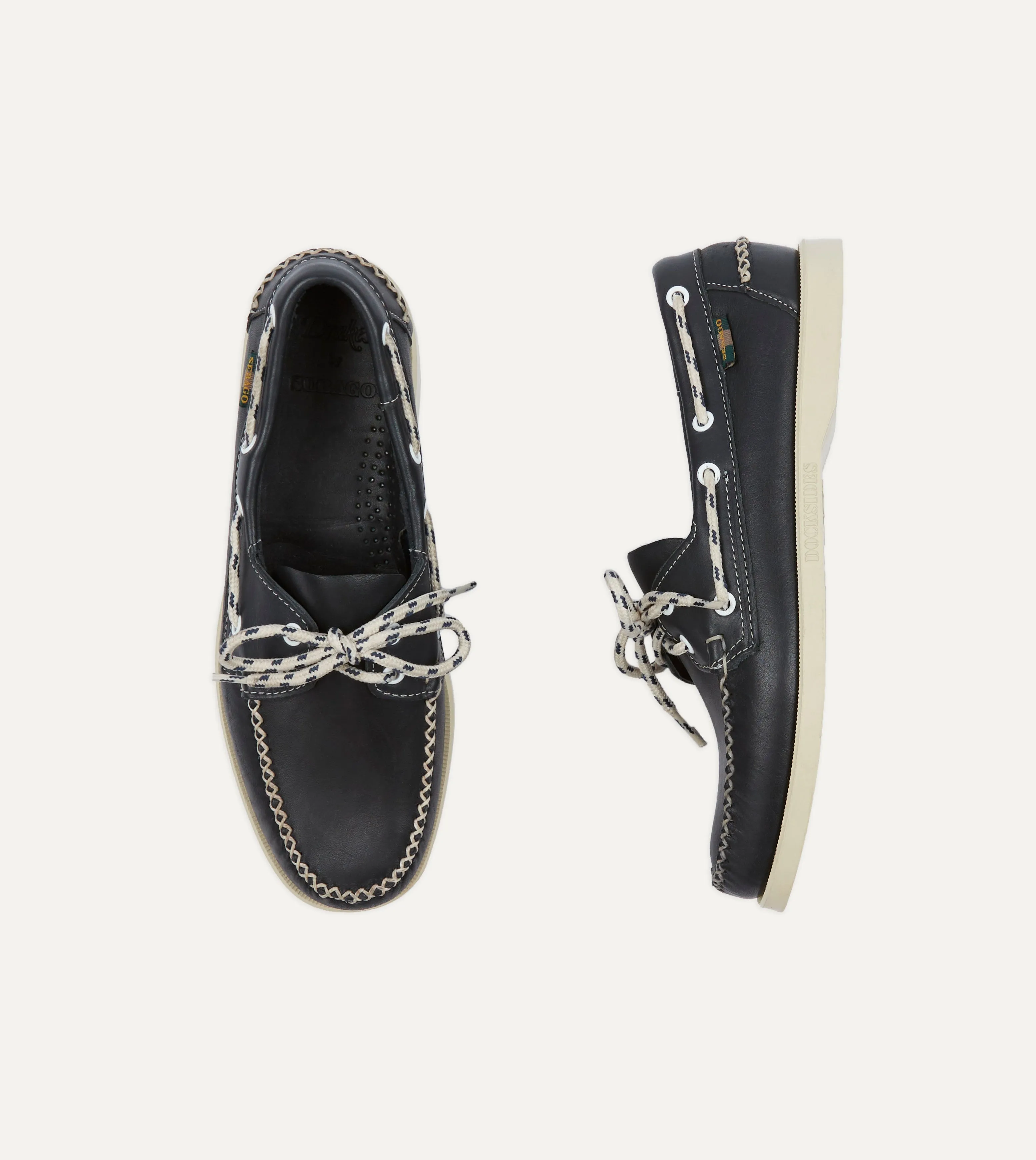 Drake's by Sebago Navy Docksides Portland Boat Shoe