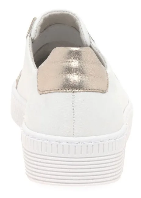 Gabor Wye 23.335 Womens Leather Slip On Trainer