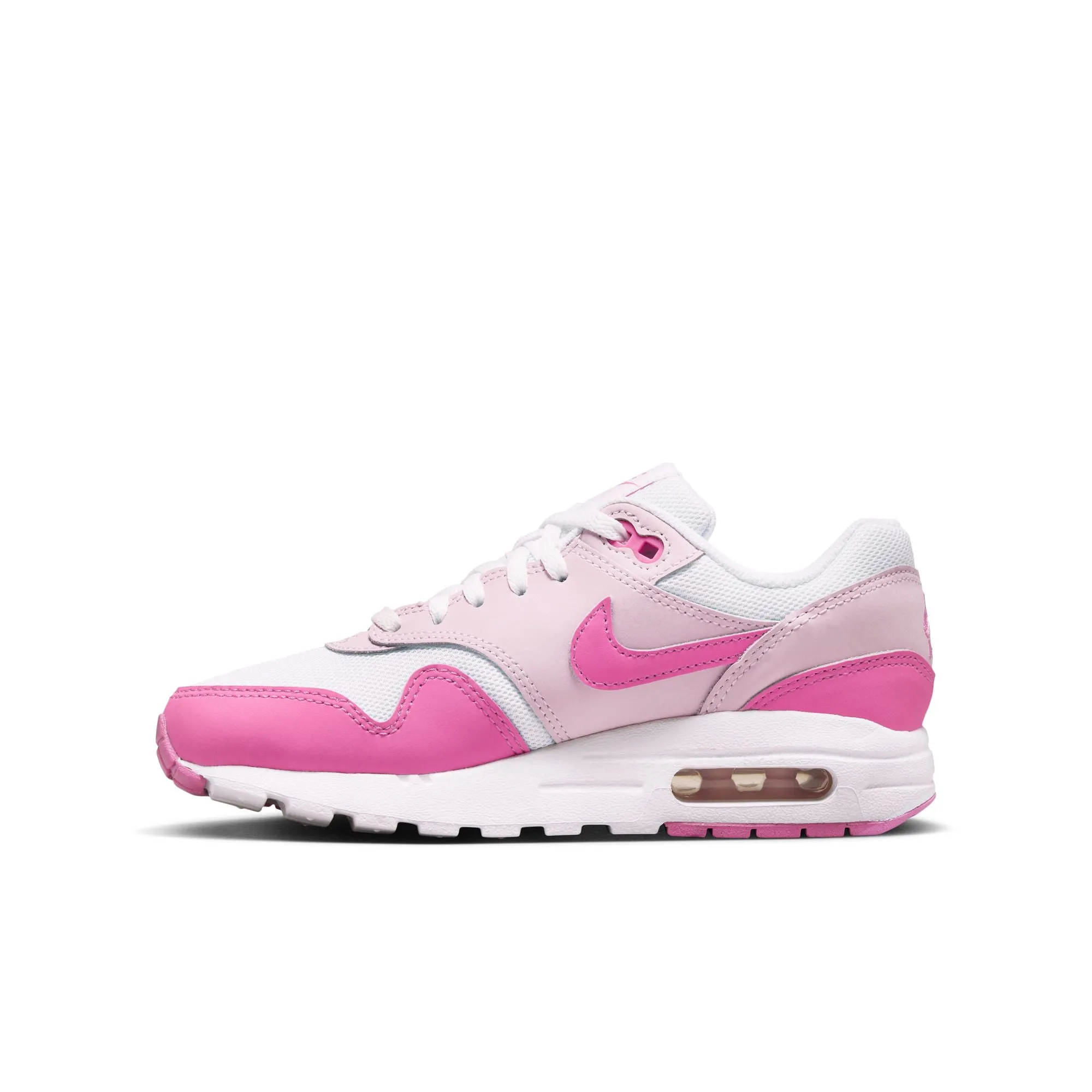 Grade School Air Max 1 White/Playful Pink-Pink Foam FZ3559-100