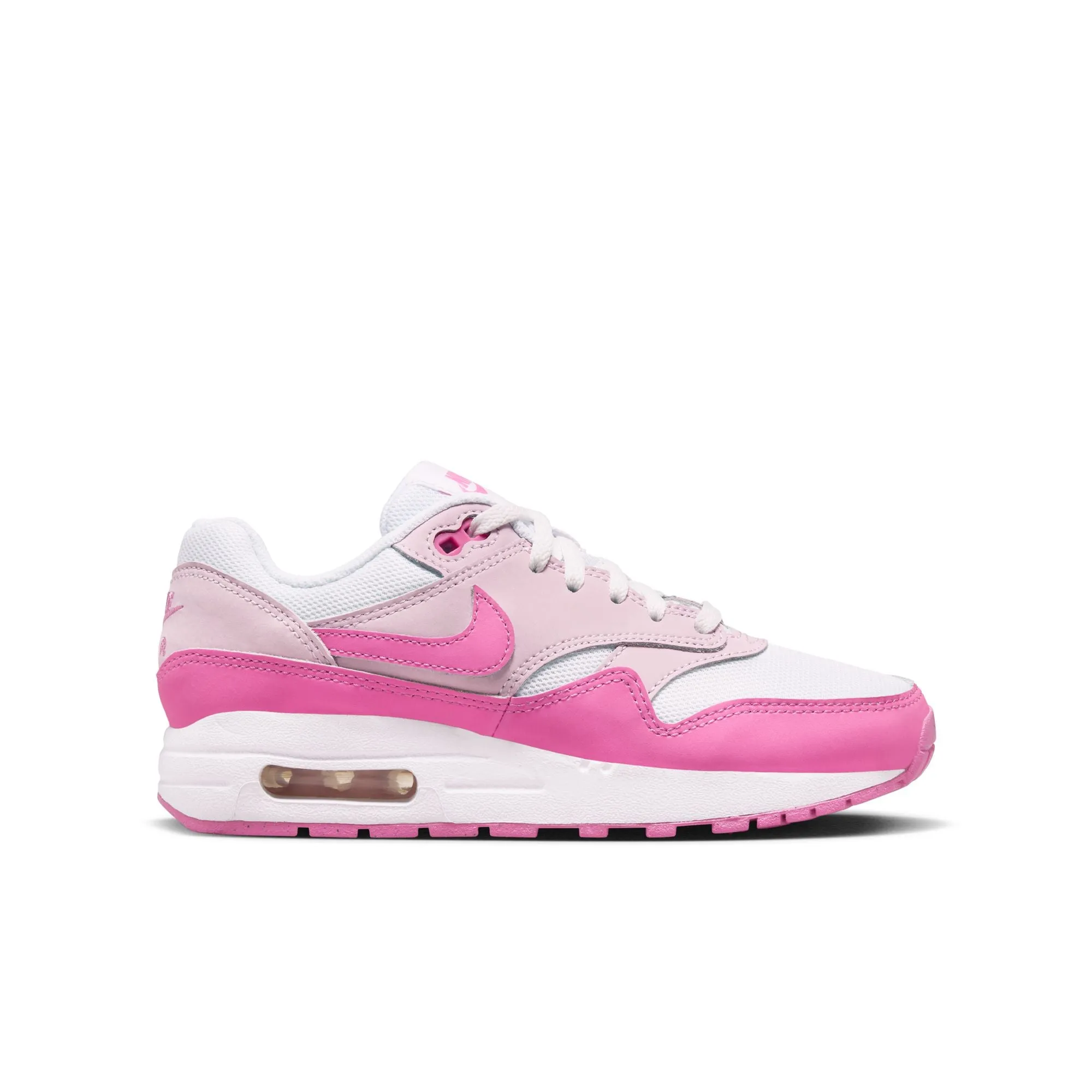 Grade School Air Max 1 White/Playful Pink-Pink Foam FZ3559-100