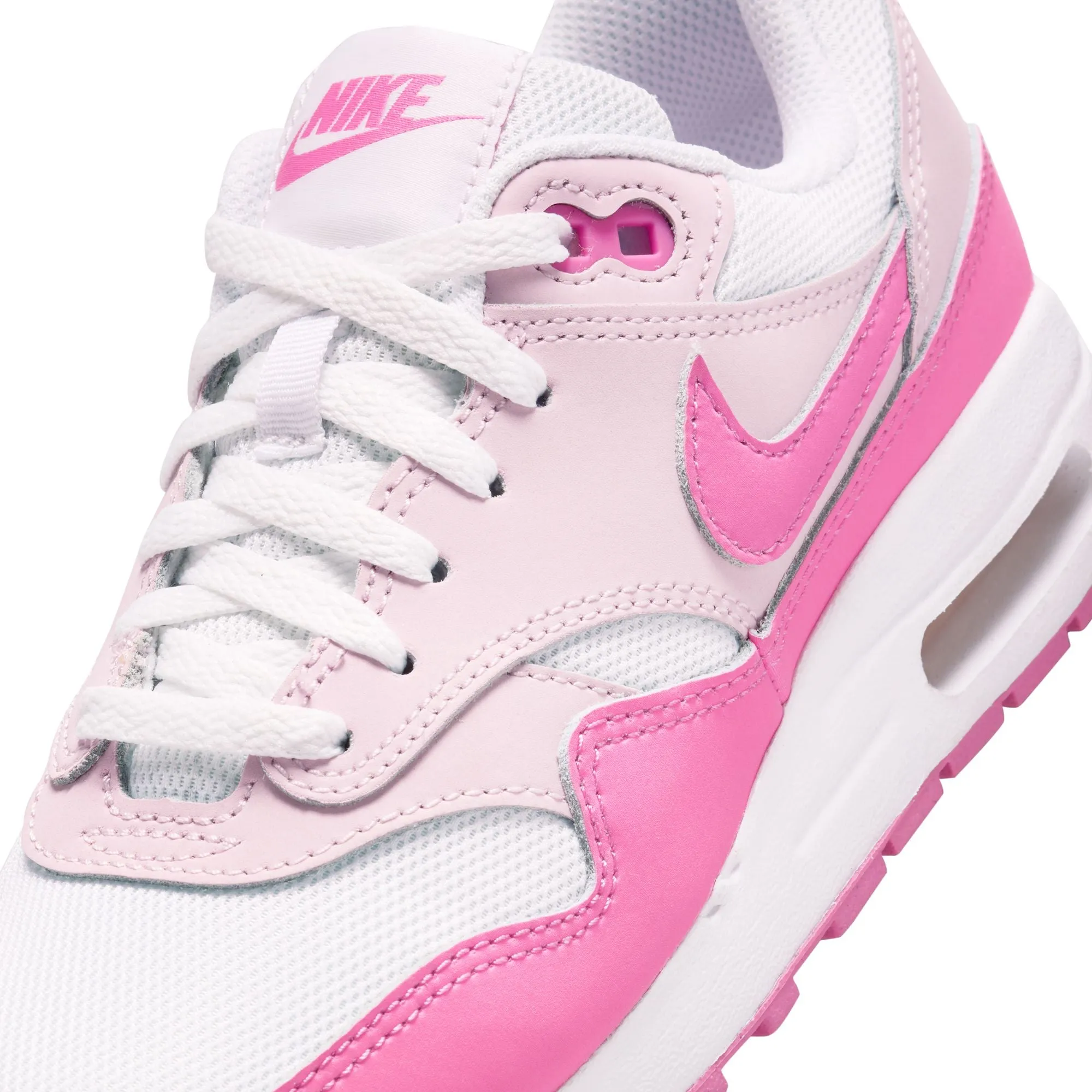 Grade School Air Max 1 White/Playful Pink-Pink Foam FZ3559-100