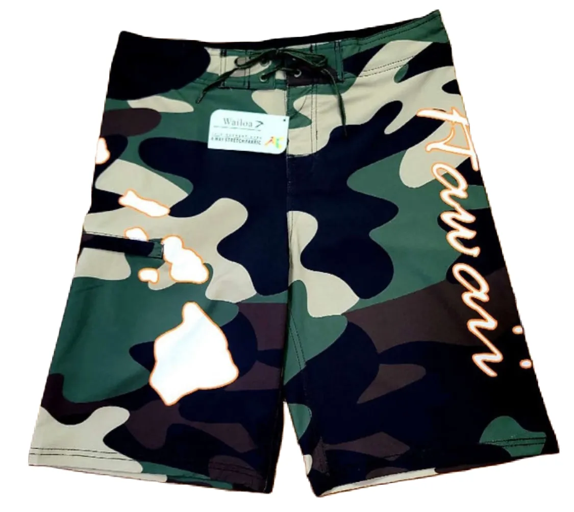 Hawai’i Camouflage Mens Board Shorts