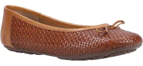 Optimized Title: Stylish Hush Puppies Women’s Janelle Woven Leather Ballerina Pumps - Comfortable, Elegant, and Versatile Footwear