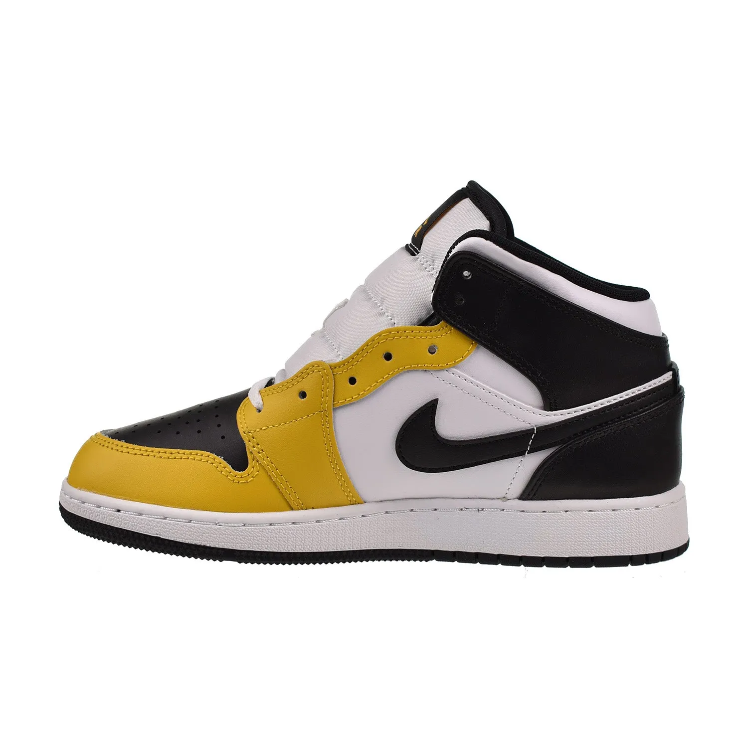 Jordan 1 Mid (GS) Big Kids' Shoes Yellow Ochre-Black-White