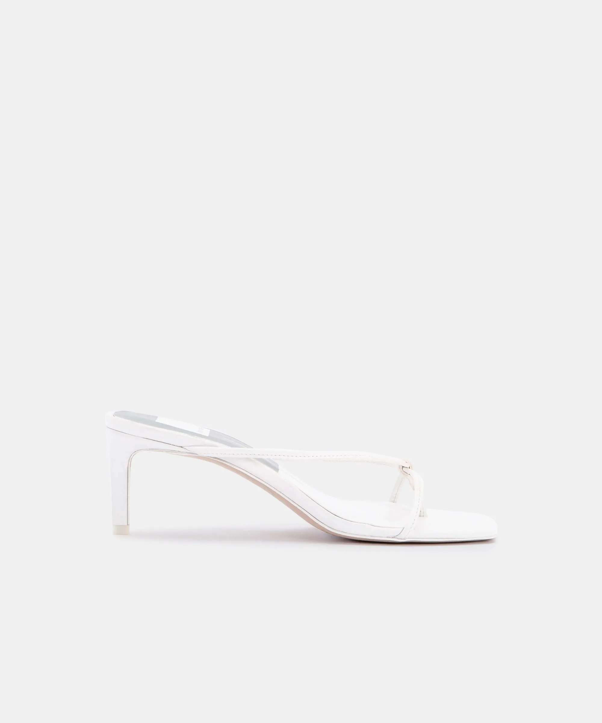 KAYDEN HEELS WHITE LEATHER - re:vita