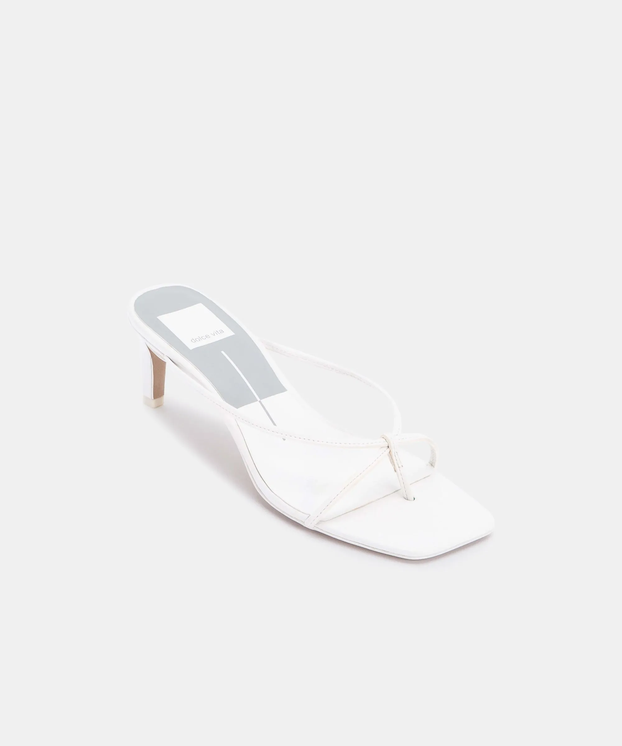 KAYDEN HEELS WHITE LEATHER - re:vita