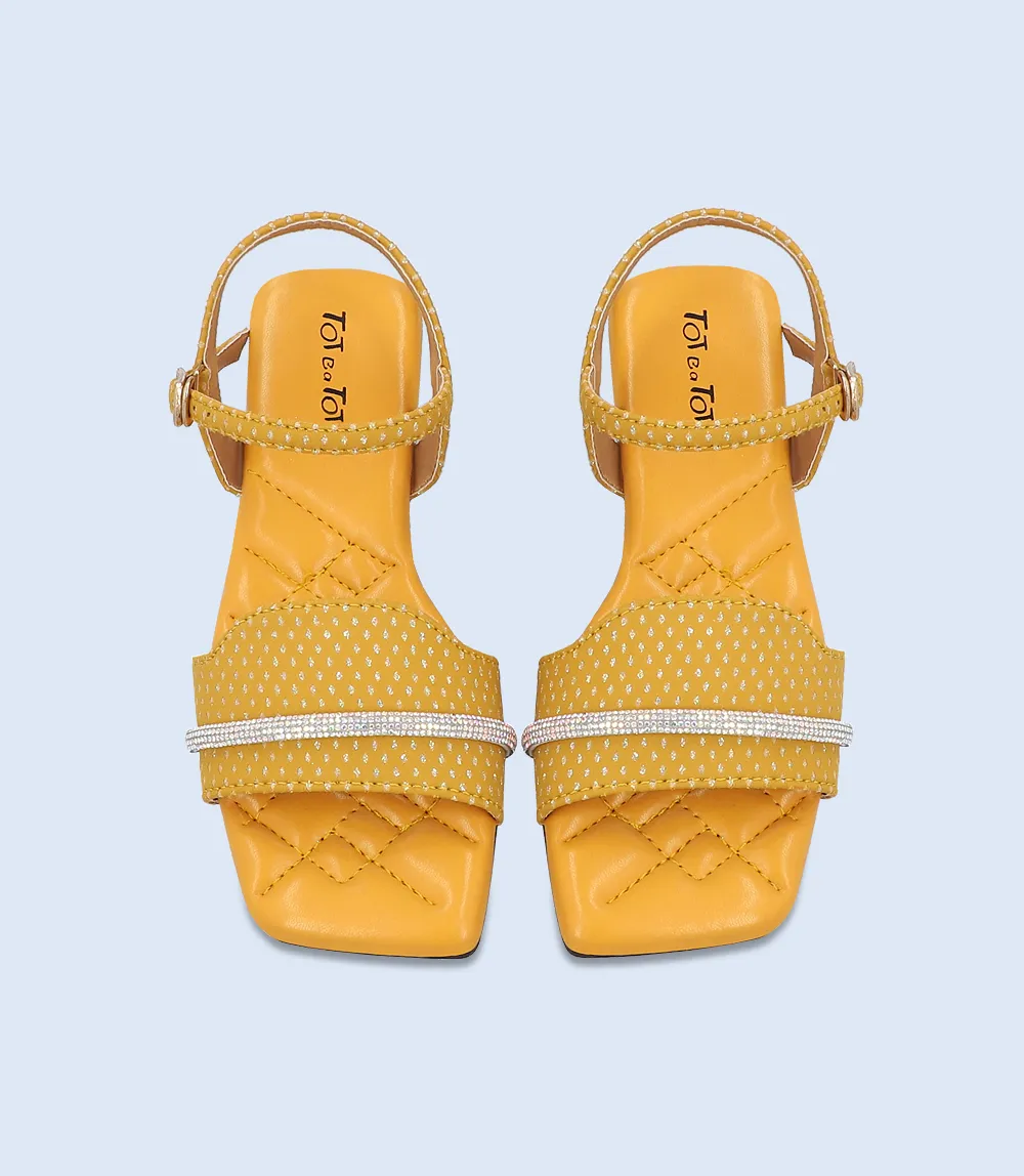 KG0027-MUSTARD-Girls Casual Sandal