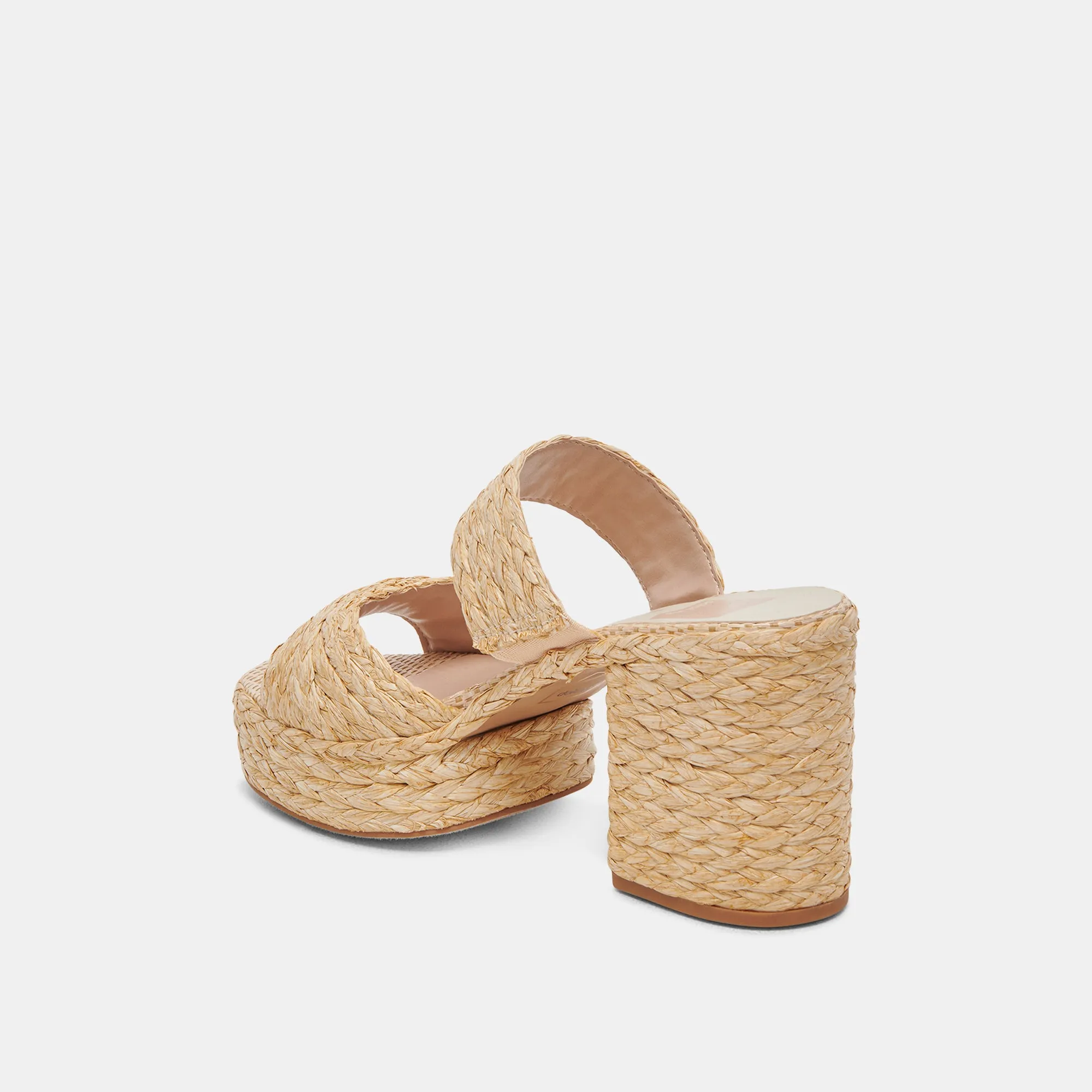 LATOYA HEELS LT NATURAL RAFFIA