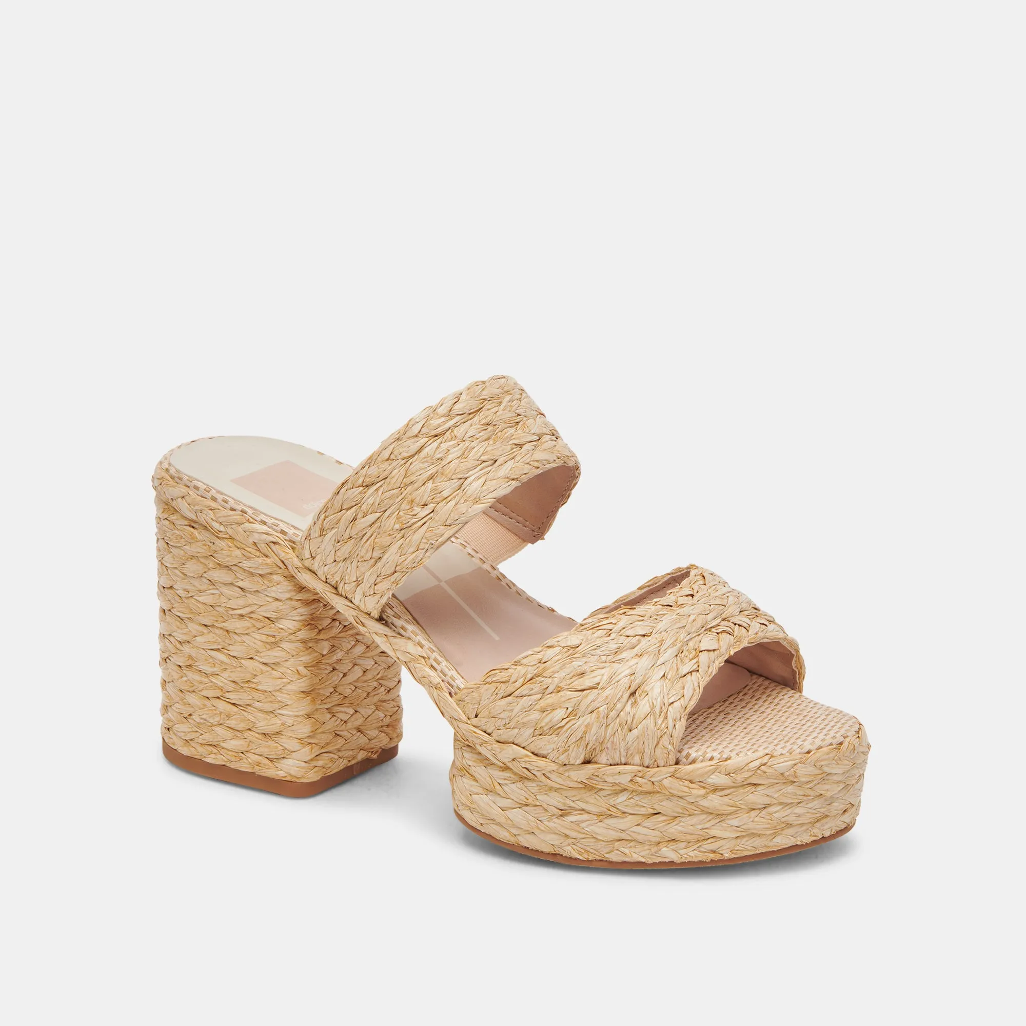 LATOYA HEELS LT NATURAL RAFFIA