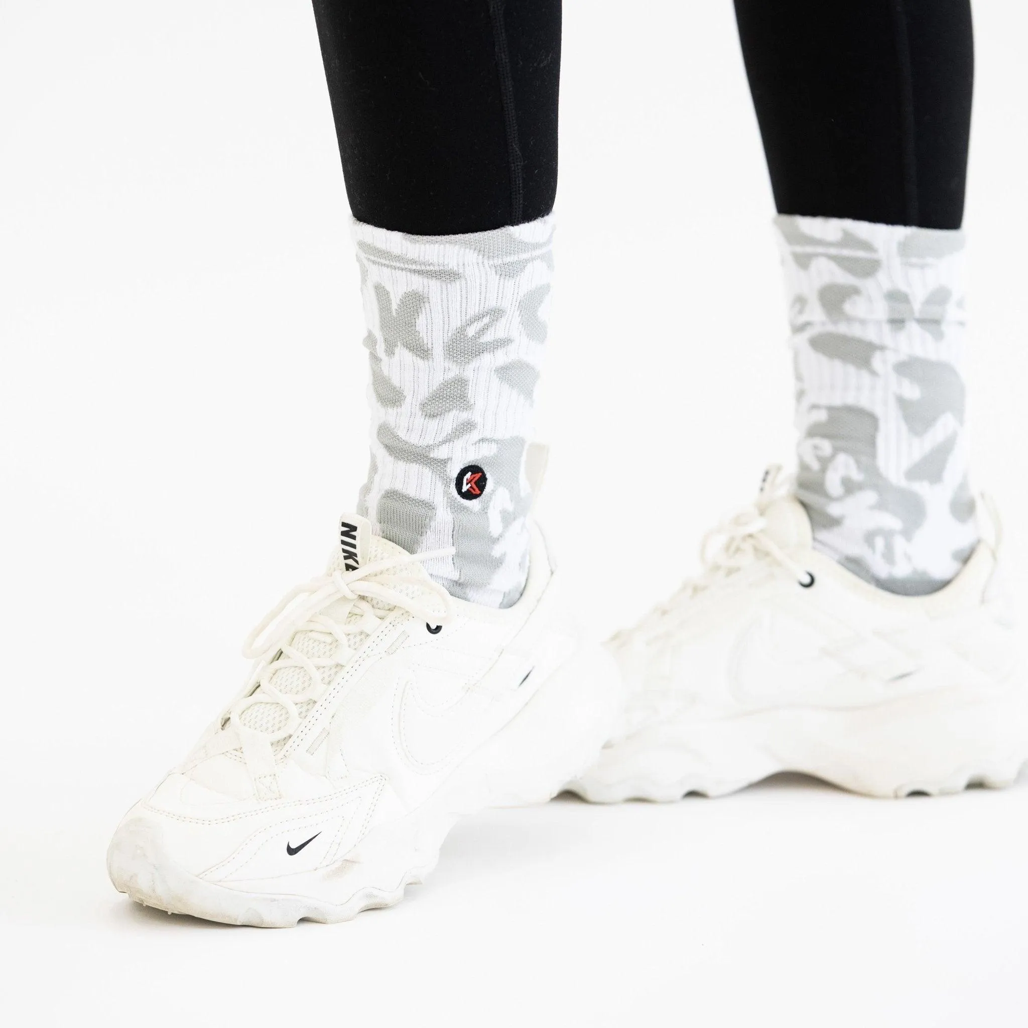 Liquid White Crew Sock