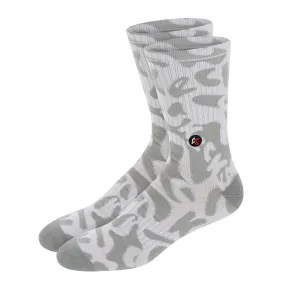 Liquid White Crew Sock