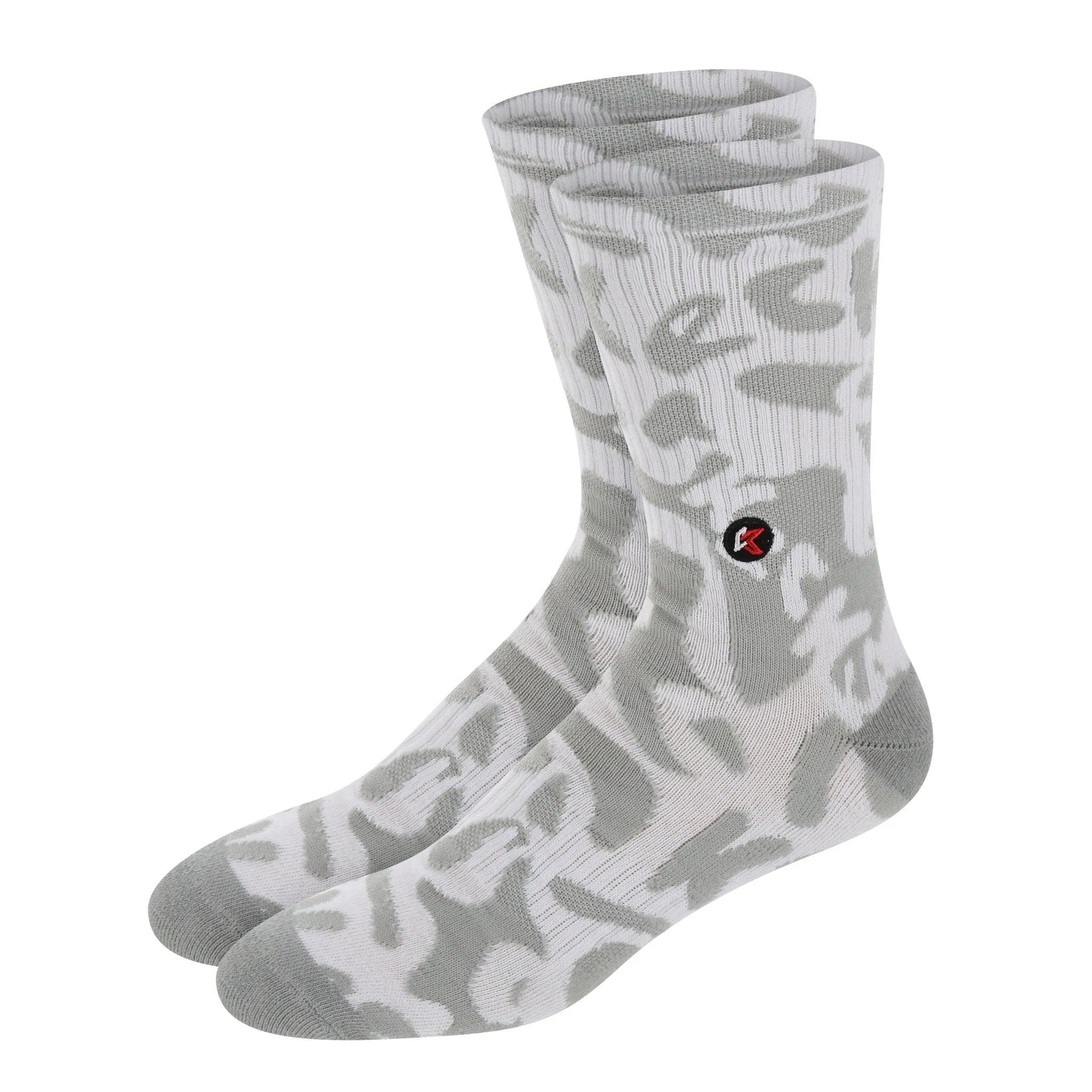 Liquid White Crew Sock