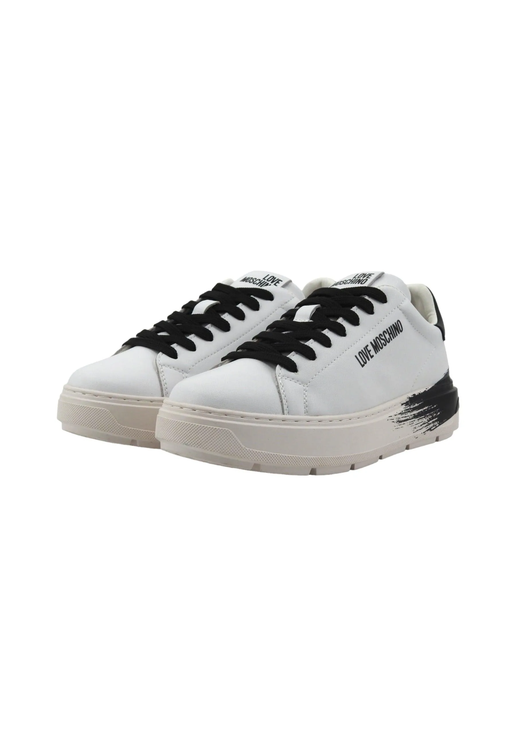 LOVE MOSCHINO Sneaker Donna Bianco Nero JA15254G1IIDB10A