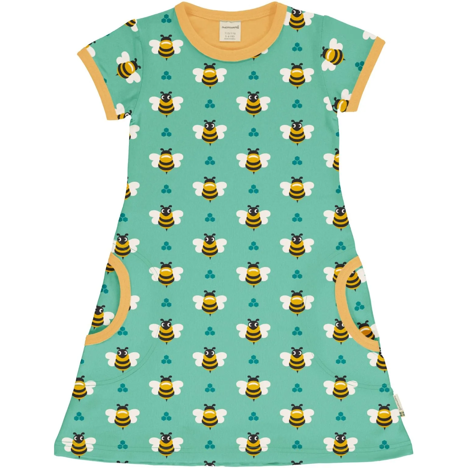 Maxomorra Bee Organic Cotton Short Sleeved Dress