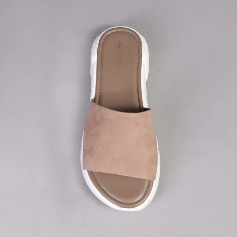 Mule Sandal in Stone - 12496