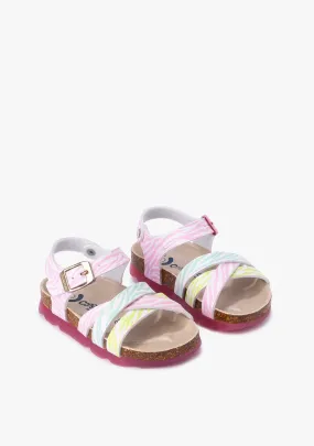 Multicolor zebra sandal