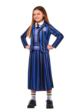 Nevermore Academy Deluxe Blue Costume for Kids - Wednesday (Netflix)