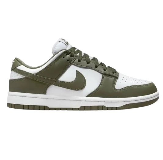 Nike Women's Dunk Low Shoes - White / Medium Olive