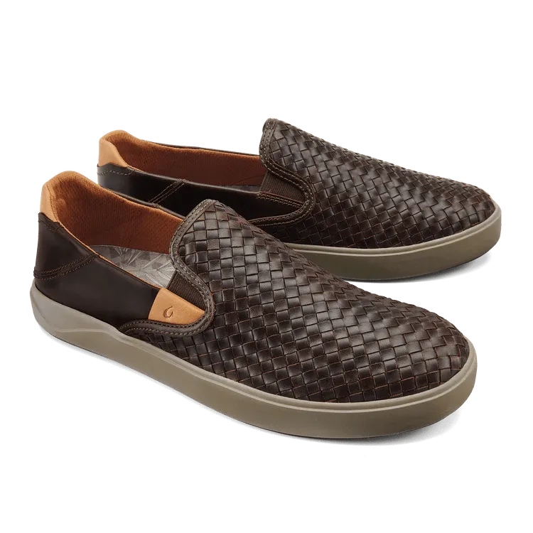 Olukai Men's Lae'ahi Lauhala - Dark Wood