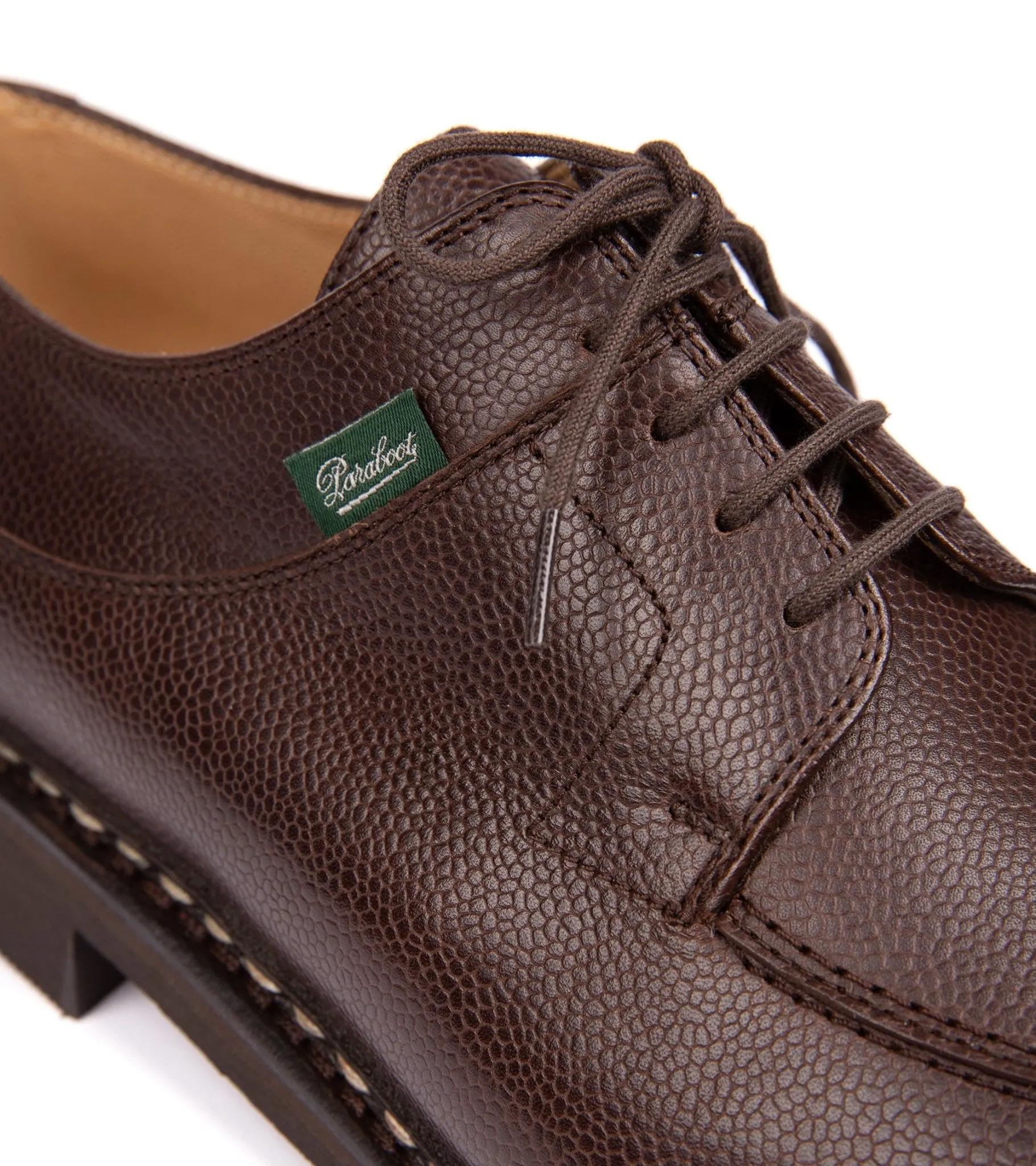 Paraboot Avignon Grain Leather Shoe: Moka