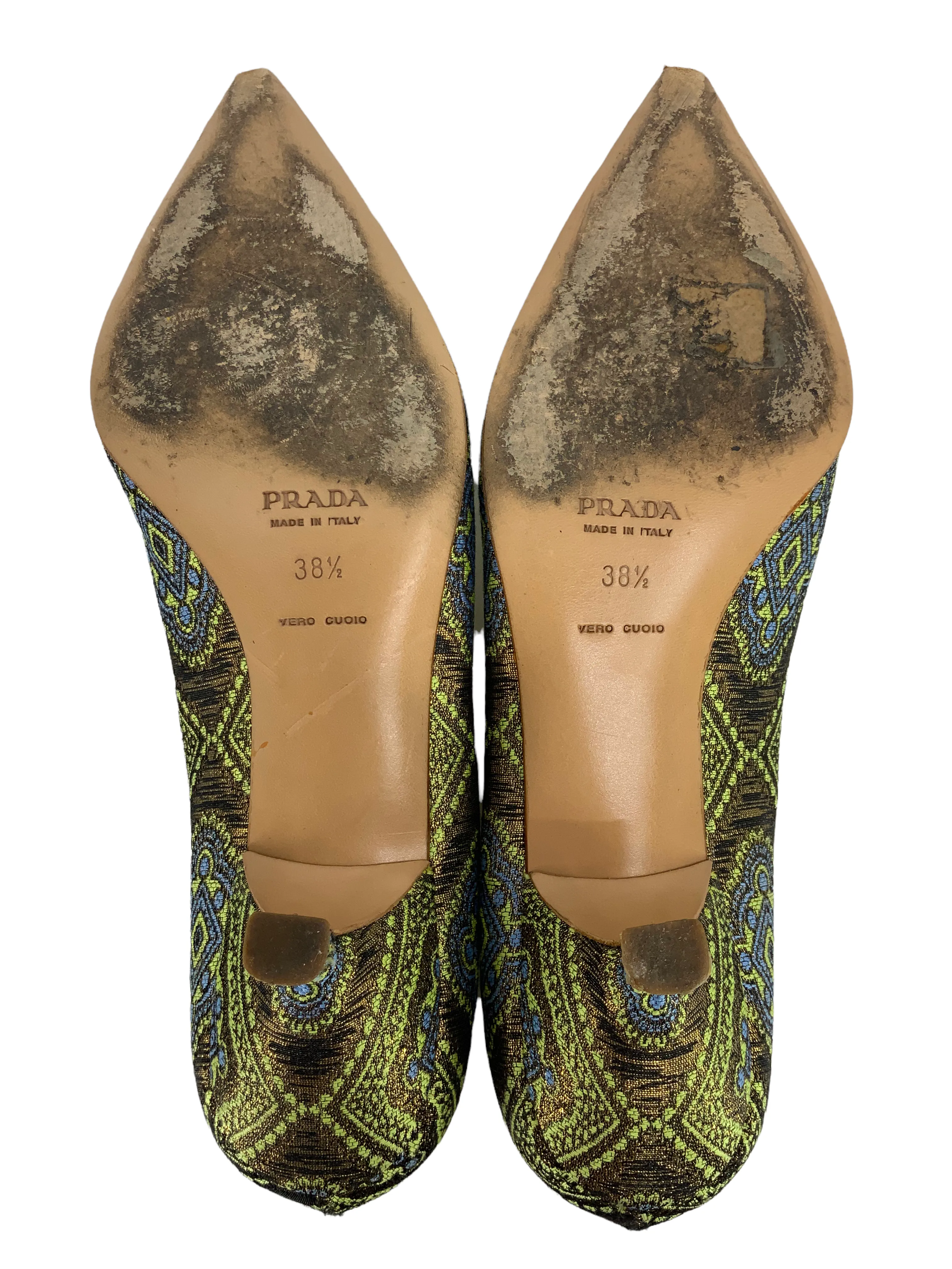 Prada Jacquard Printed Pumps Size 8.5