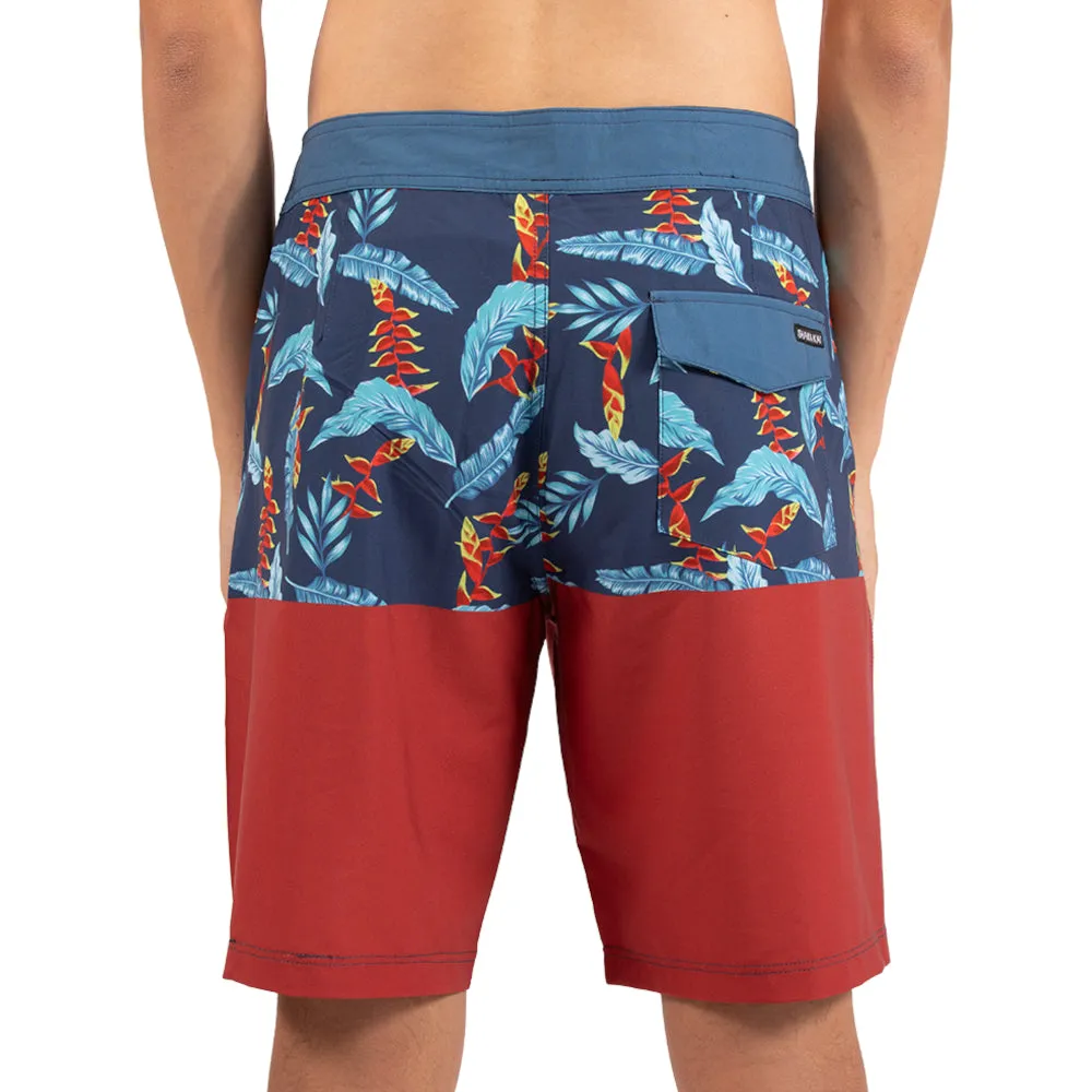 Red Kelp 19" 4 -way stretch quick dry Boardshorts