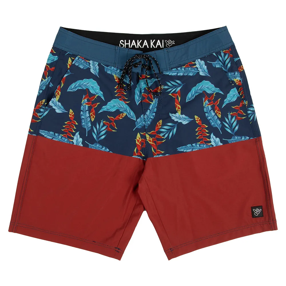 Red Kelp 19" 4 -way stretch quick dry Boardshorts