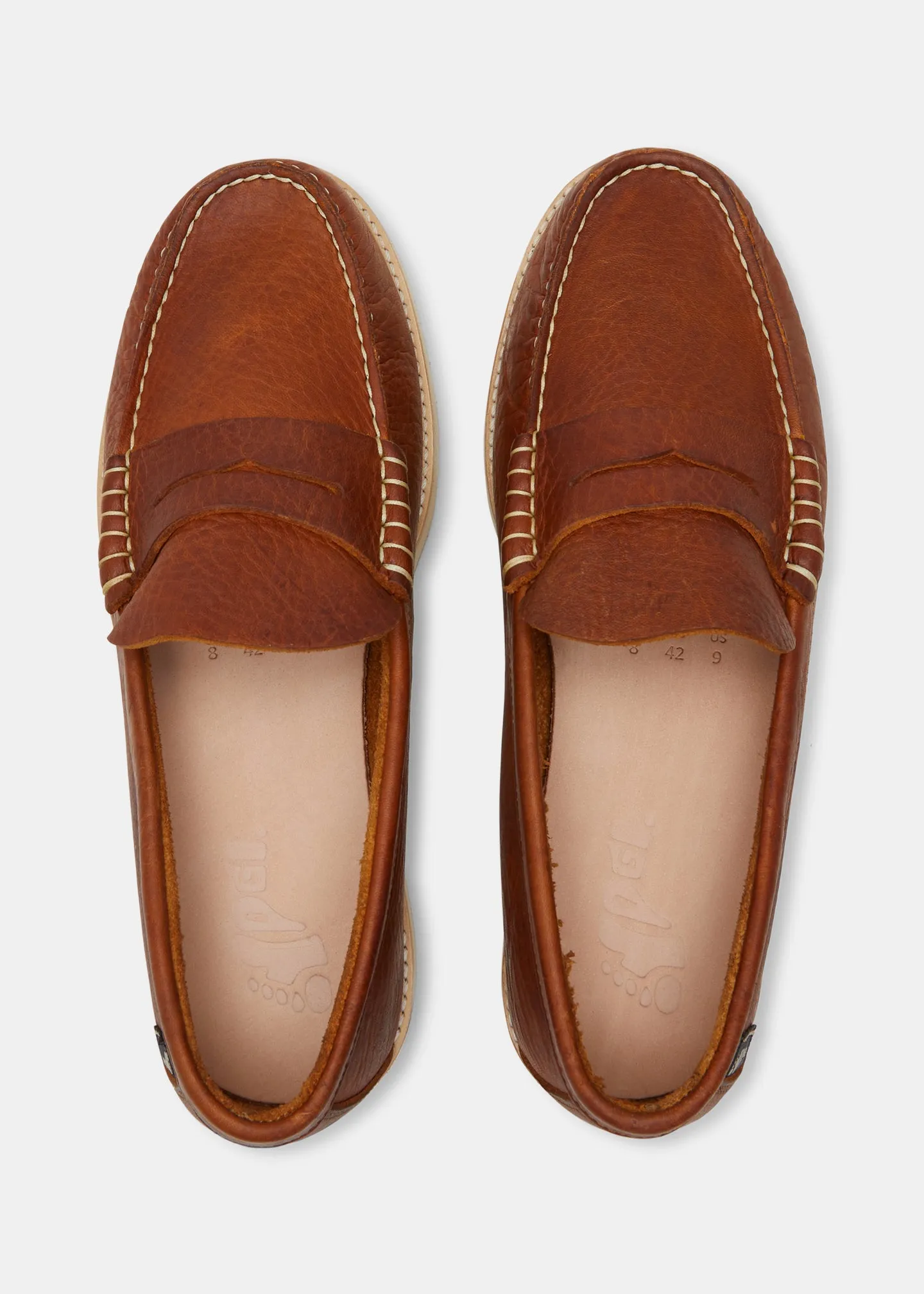 Rudy II Tumbled Leather Loafer - Chestnut Brown