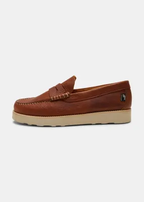 Rudy II Tumbled Leather Loafer - Chestnut Brown